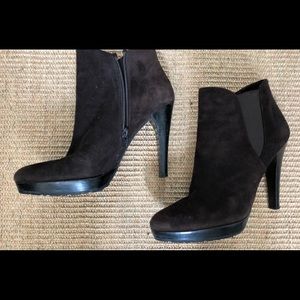 Stuart Weitzman Brown Suede Booties